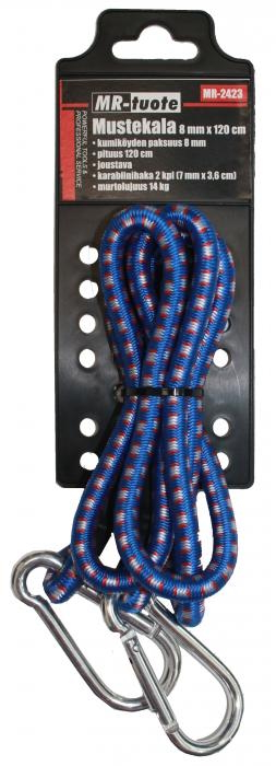Mustekala palohaalla 8 mm x 120 cm - Kuorman sidonta - 6430074692520 - 1