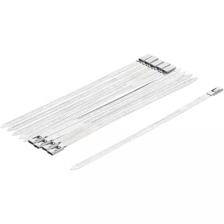 Nippusidelajitelma, Rst, 7x200mm, 10kpl - Kiinnikkeet ja ruuvit - 4048769052720 - 1