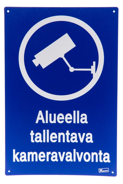 Opaste Alueella tallentava kameravalvonta - Opaste- ja varoituskyltit - 6410412473820 - 1