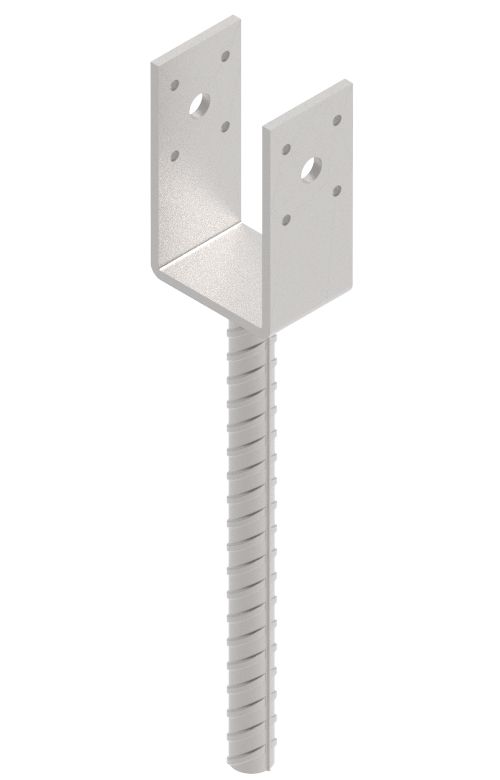 Pilarikenk=C3=A4 U-tyyppi 50 x 40 x 90 mm - Naulauslevyt ja kulmaraudat - 4741280735010 - 1