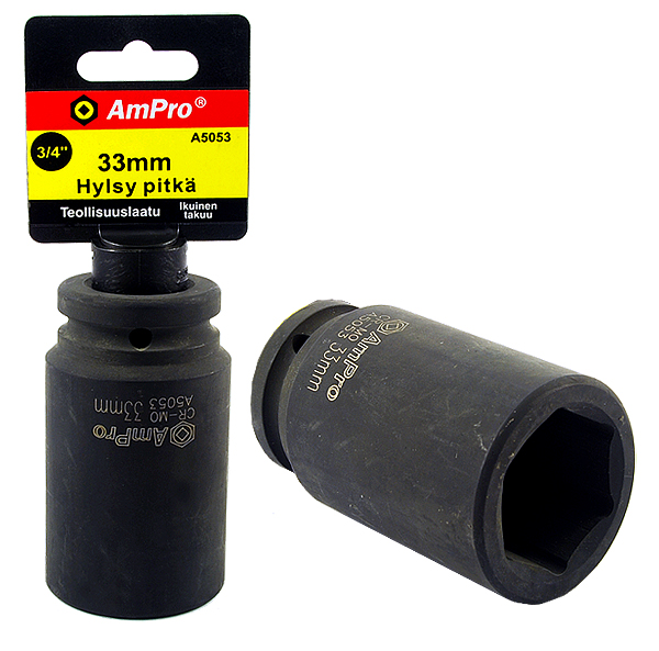 Pitkä voimahylsy 3/4" 27 mm - Hylsyt ja adapterit - 795609050470 - 1