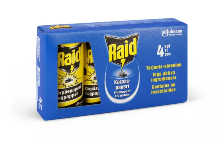 Raid k=C3=A4rp=C3=A4spaperi 4 kpl - Hyttysansat ja -karkottimet - 670-7008-00 - 1