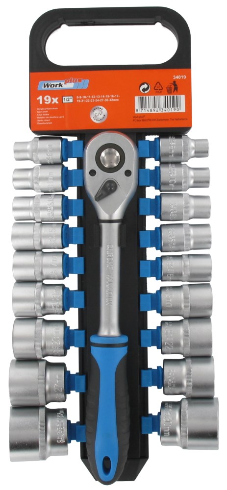 Räikkähylsysarja 1/2" 20-osainen - Hylsysarjat - 8714892340190 - 1