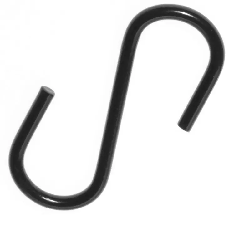 S-koukku metalli 4 kpl musta 8,5 cm - Koukut ja ripustimet - 6410412127730 - 1