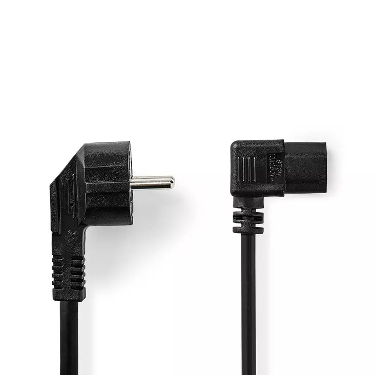 Sähköjohto | Suko Uros | IEC-320-C13 | Kulma, 90 ° | Kulma, 90 ° | Niklattu | 3.00 m | Pyöreä | PVC | Musta | Panta - Virtakaapelit ja liittimet - 5412810325290 - 1