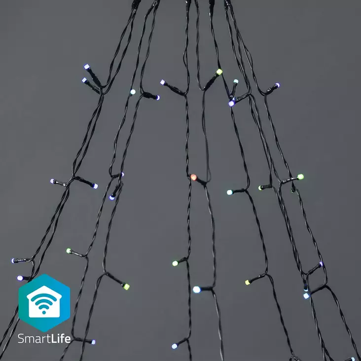 SmartLife Jouluvalot | Puu | Wi-Fi | RGB | 180 LED's | 10 x 2 m | Android / IOS - Koristevalot - 5412810404360 - 1