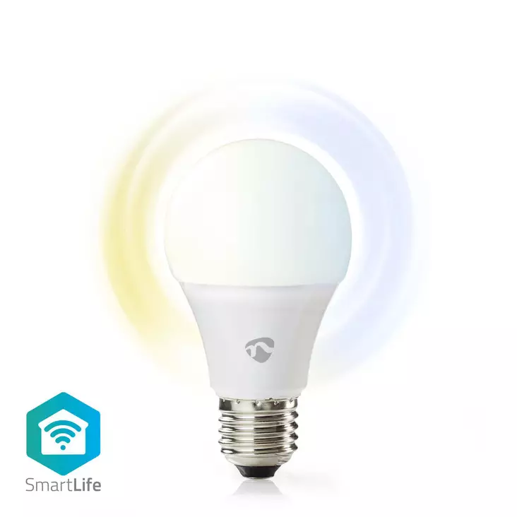 SmartLife LED-Lamppu | Wi-Fi | E27 | 800 lm | 9 W | Kylmä Valkoinen / Lämmin Valkoinen | 2700 - 6500 K | Energialuokka: A+ | Android™ / IOS | A60 | 1 kpl - Valonlähteet - 5412810329830 - 1