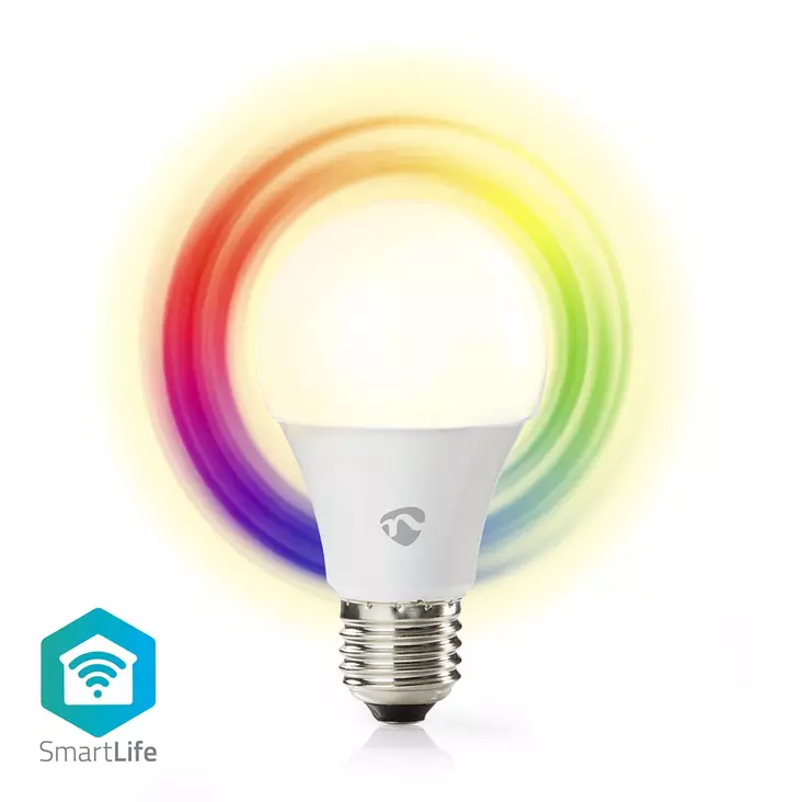 SmartLife RGB Lamppu | E27 | 806 lm | 9 W | Lämpimästä kylmään valkoiseen / RGB | 2700 - 6500 K | Android / IOS | polttimo | 1 kpl - Valonlähteet - 5412810335480 - 1