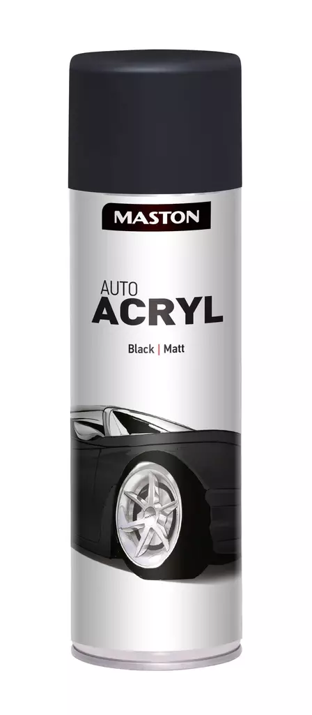Spraymaali AutoACRYL Matta musta - Spraymaalit - 6412490000000 - 1