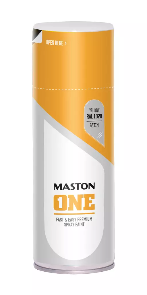 Spraymaali ONE - Satiini Keltainen RAL1028 400ml - Spraymaalit - 6412490022990 - 1