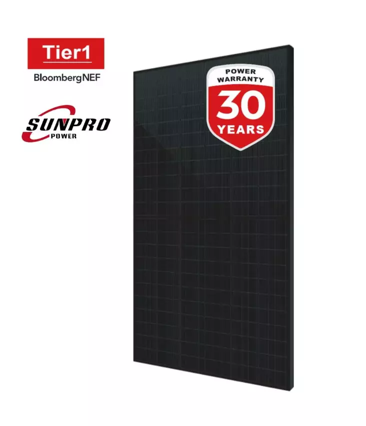 Tier1 listatun Sunpro:n 510W N-tyypin TOPCON aurinkopaneeli bi-facial rakenteella ja pitkällä takuulla. - Aurinkopaneelit ja -keräimet - 6438014373010 - 1