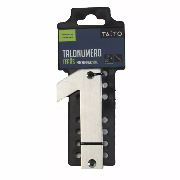 Talonumero 1, harjattu ter=C3=A4s 100 mm - Postilaatikot ja talonumerot - 6416096138710 - 1