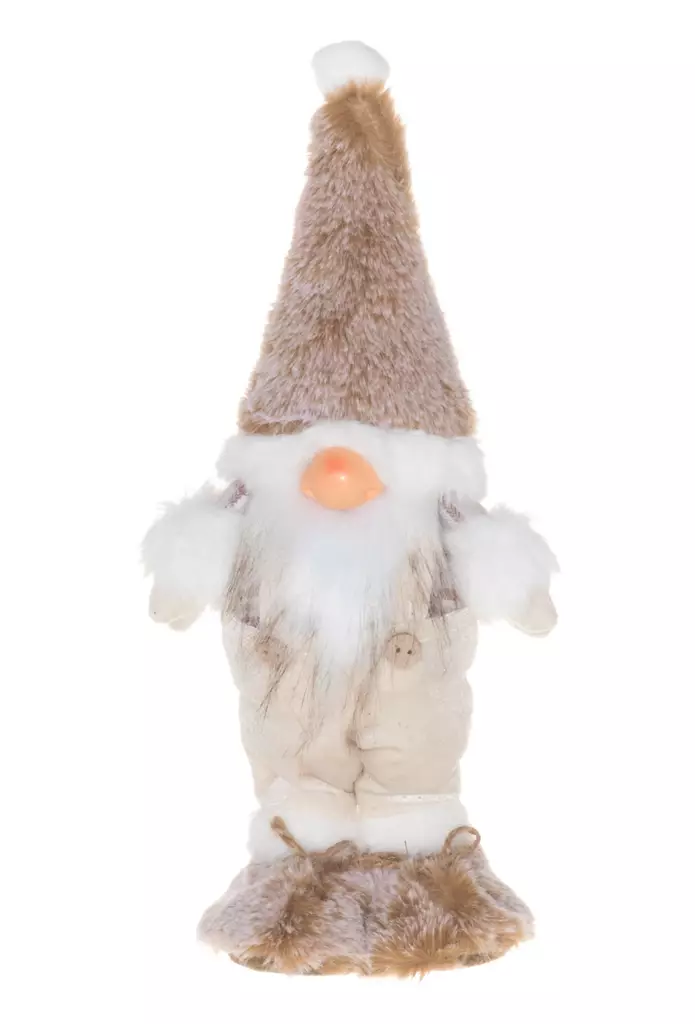 Tonttu beige seisova 28 cm Winteria - Joulukoristeet ja -tekstiilit - 6410416100180 - 1