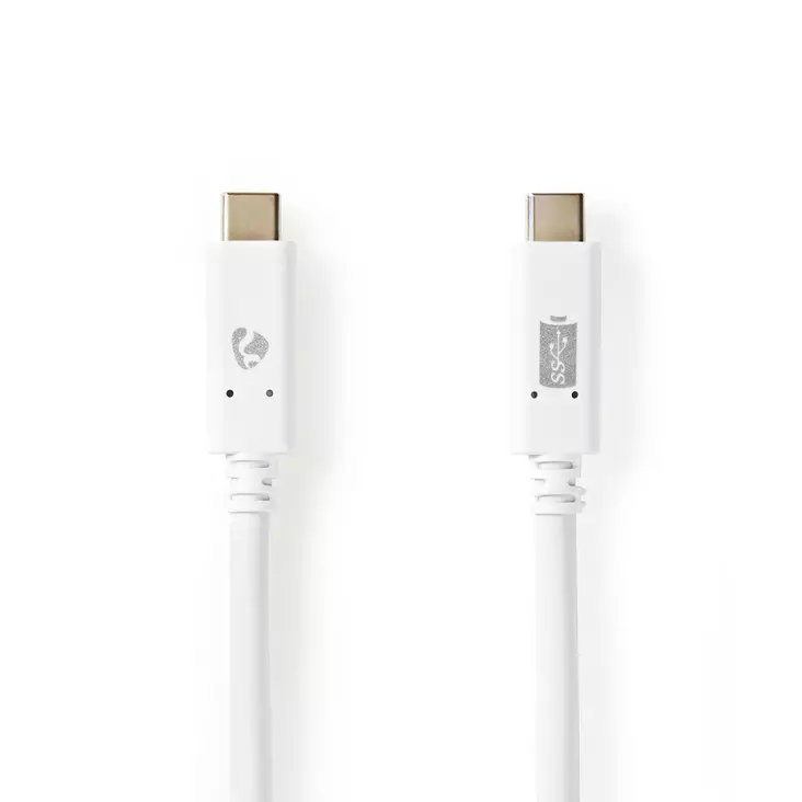 USB kaapeli | USB 3.2 Gen 2 | USB-C Uros | USB-C Uros | 100 W | 4K@60Hz | 10 Gbps | Niklattu | 1.00 m | Pyöreä | PVC | Valkoinen | Laatikko - Tietokone ja verkko - 5412810316120 - 1
