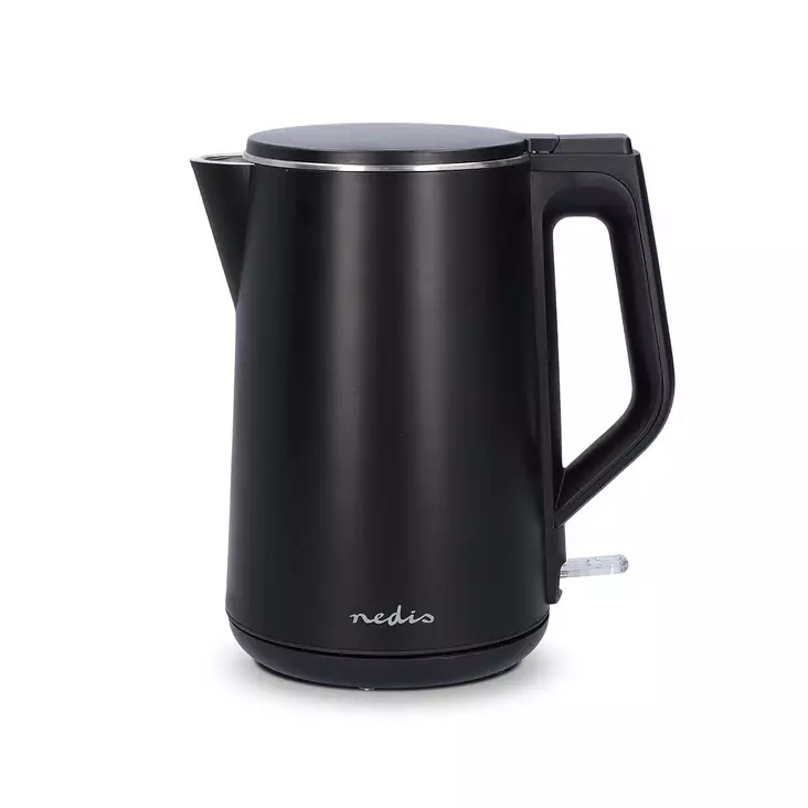 Vedenkeitin | 1.5 l | Muovi | Musta | Pyörivä 360 astetta | Piilotettu lämmityselementti | Strix® ohjain | Tyhjäksi kiehumisen suoja - Kahvinkeittimet ja vedenkeittimet - 5412810447640 - 1