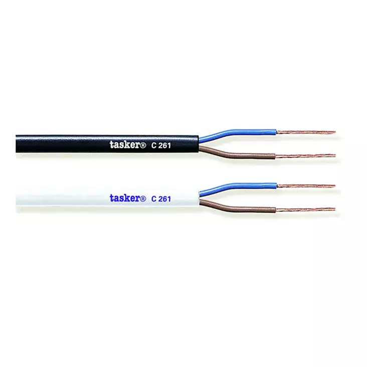 Virtajohtokela 2x 0.75 mm² 100 m Musta - Virtakaapelit ja liittimet - 8010246014220 - 10