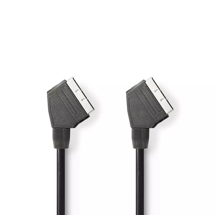 SCART-kaapeli | SCART Uros | SCART Uros | Niklattu | 480p | 1.50 m | Pyöreä | PVC | Musta | Label - Nedis tuotteet - 5412810428250 - 1