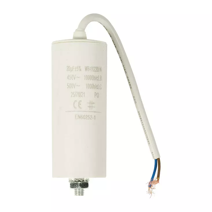Kondensaattori | 20 uF | 450 V | Johdin johto | 10 kpl - Varaosat - 5412810477340 - 10