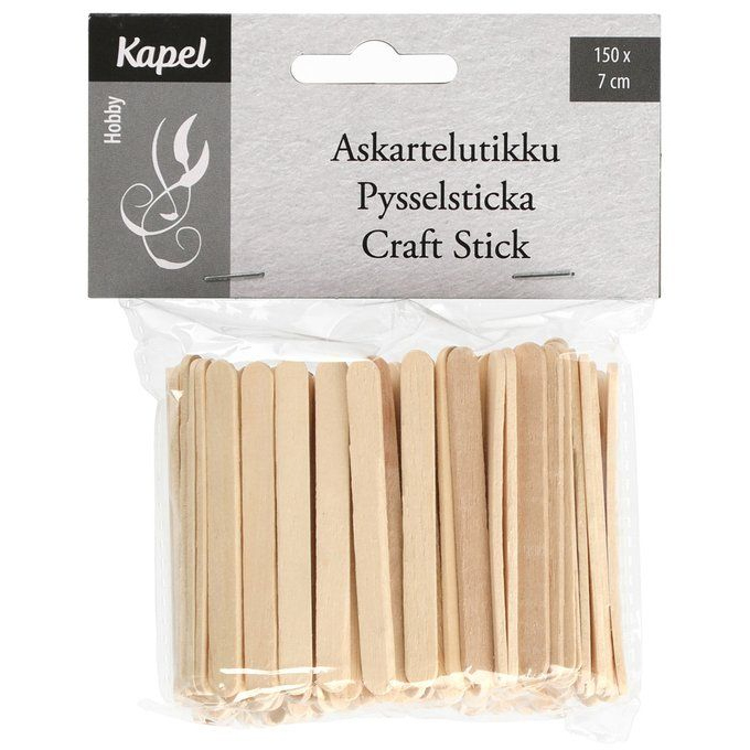 Askartelutikku 7 cm 150 kpl - Askartelumateriaalit ja tarvikkeet - 6410413097490 - 1