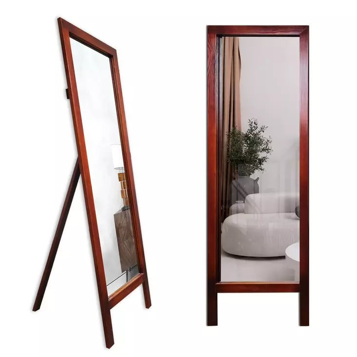 Cheval-peili 45x145 cm, kaneli, 100% puu, seinäkiinnitys, 2 cm kehys, 4 mm peili, 1 paketti, 7,6 kg - Peilit - 8684282295600 - 1