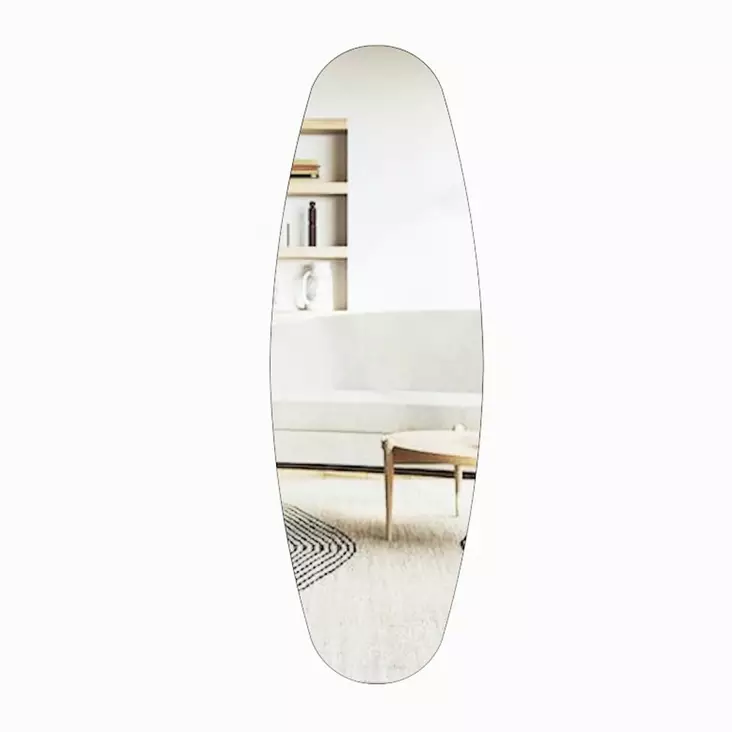 Cheval Peili - Läpinäkyvä 100% MDF, Ekologinen Flotal-E, 40x120x2,2 cm, Kiinnitettävä Seinäpeili, Yksi Paketti - Peilit - 8684282429630 - 1