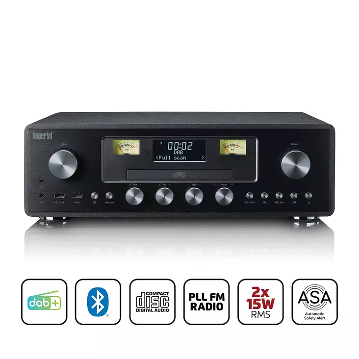 DAB+/FM Radio with CD Player, USB, Bluetooth and ASA function - Radiot ja MP3/4-soittimet - 8711902091790 - 1