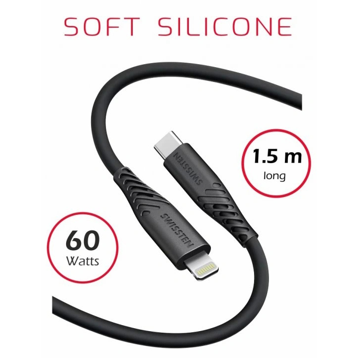 Datakaapeli USB-C / Lightning 1.5 M 60W - Lightning-kaapelit - 8595217481480 - 1