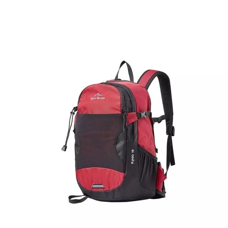 Fjord Nansen Rago Solid päiväreppu, punainen/musta 18L - Reput ja laukut - 5908221350070 - 1