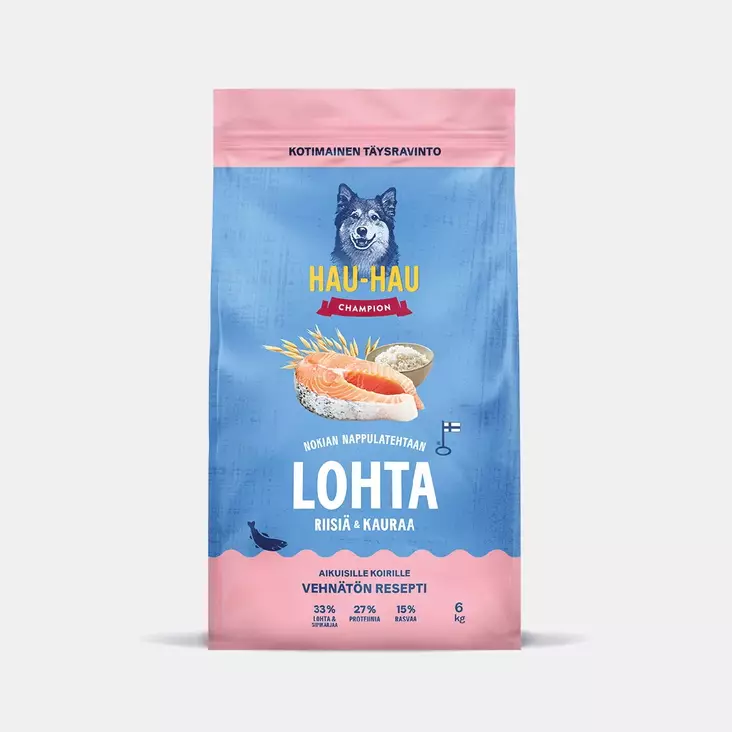 Hhc lohta riisiä ja kauraa aikuisille koirille 6kg - Koiran ruoat ja ateriat - 6430076899040 - 1