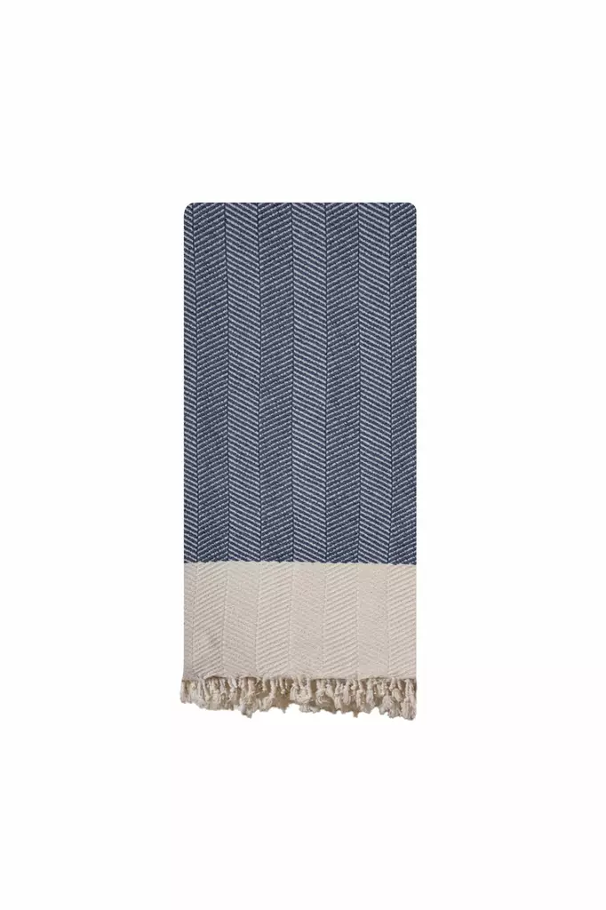 Indigo Fouta Rantapyyhe - 90% Puuvillaa, 90x180 cm, Konepestävä, 310 g/m², Kestävä ja Tyylikäs Lisävaruste - Pyyhkeet ja kylpytakit - 8684283207800 - 1