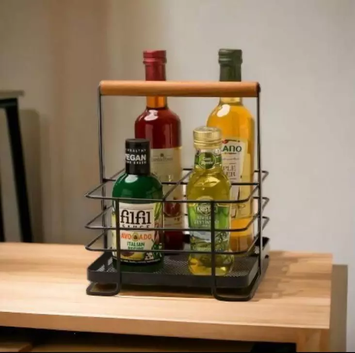 Keittiöjärjestelijä, musta, 18 x 43 x 34 cm, kestävä, tilaa säästävä - Päivittäiskeittiötarvikkeet - 8684283557790 - 1