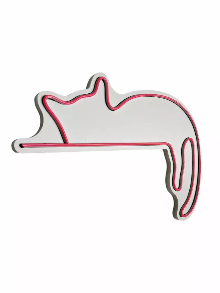 Koristeellinen Muovinen LED-valaistus, Joustavat Neon-nauhat, IP67 Vesitiivis, 46x31x2 cm, Vaaleanpunainen, DC 12V - Valokoristeet ja valohahmot - 8684283983490 - 1