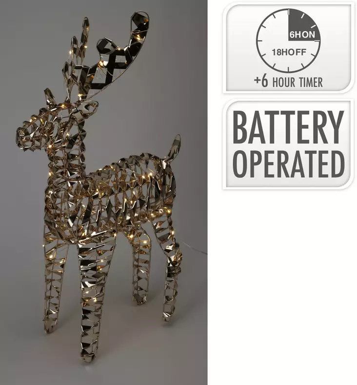 Kultainen LED-poro 60 cm - Valokoristeet ja valohahmot - 8721037066150 - 1