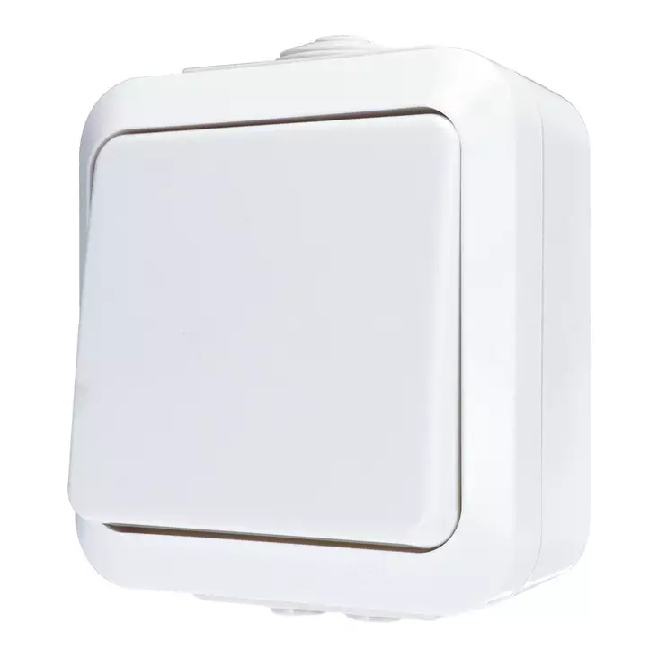 Kytkin NORDIC 1/6 pinta IP44 JL - Harju, roiskevesitiivis, jousiliittimet - Pistorasiat ja kytkimet - 6438140971210 - 1