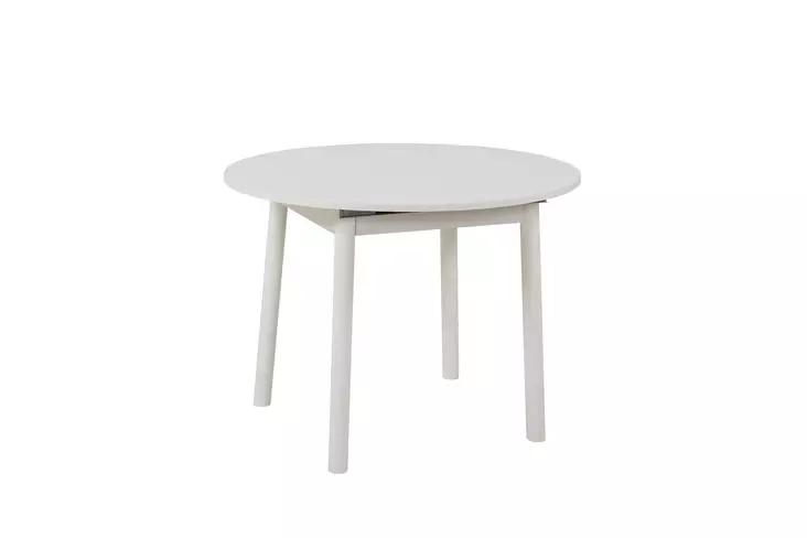 Laajennettava Ruokapöytä, Valkoinen, 100% Melamiinipinnoitettu Lastulevy, 18 mm, Puiset Jalat, 100/139x75x100 cm - Ruokapöydät - 8684282471370 - 1