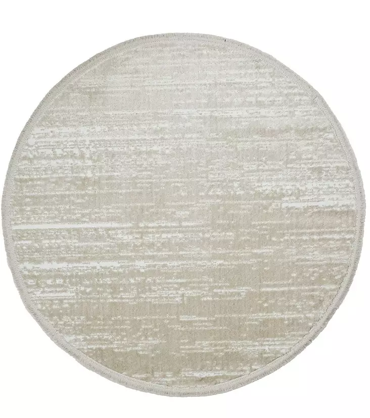 Matto (80 cm), kerma, Halkaisija 80 cm, pehmeä, kestävä - Pienet matot ja käytävämatot - 8684282006190 - 1