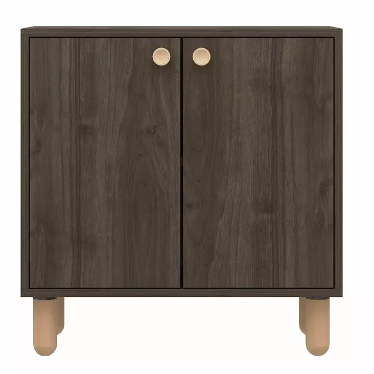 Monikäyttöinen Kaappi, Pähkinä, 100% Melamiinipinnoitettu, 18mm, 72x73x36cm, Puujalat, Kiinnitettävä Seinäkiinnitys - Kaapit ja lipastot - 8684283800780 - 1