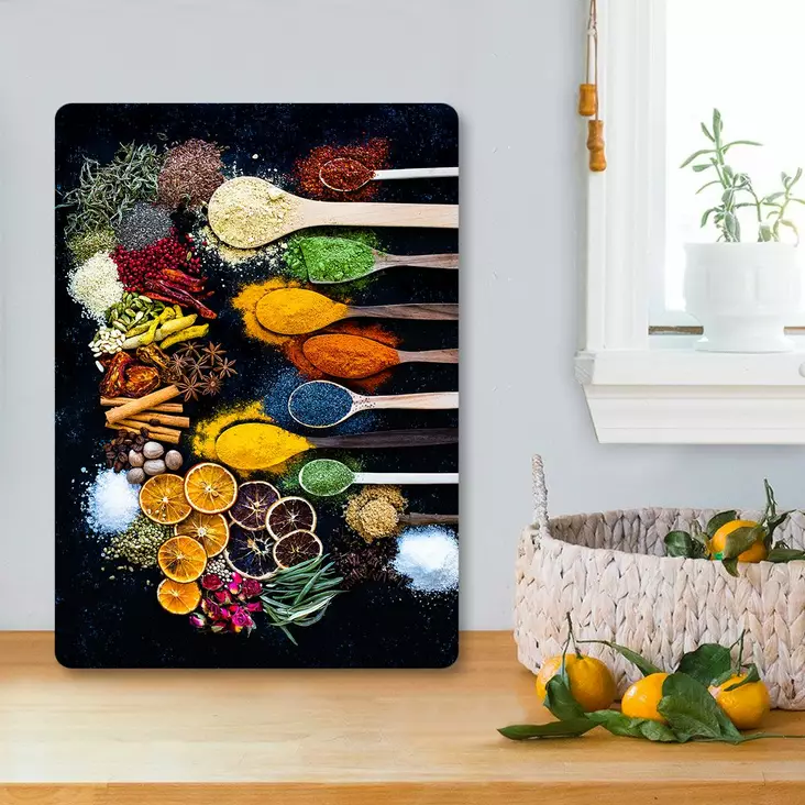 Monivärinen 100% Karkaistu Lasi Leikkuulauta 20x30 cm - Antibakteerinen, Helppo Puhdistaa, Liukumattomat Silikonijalat - Keittiötyövälineet - 8684283727360 - 1