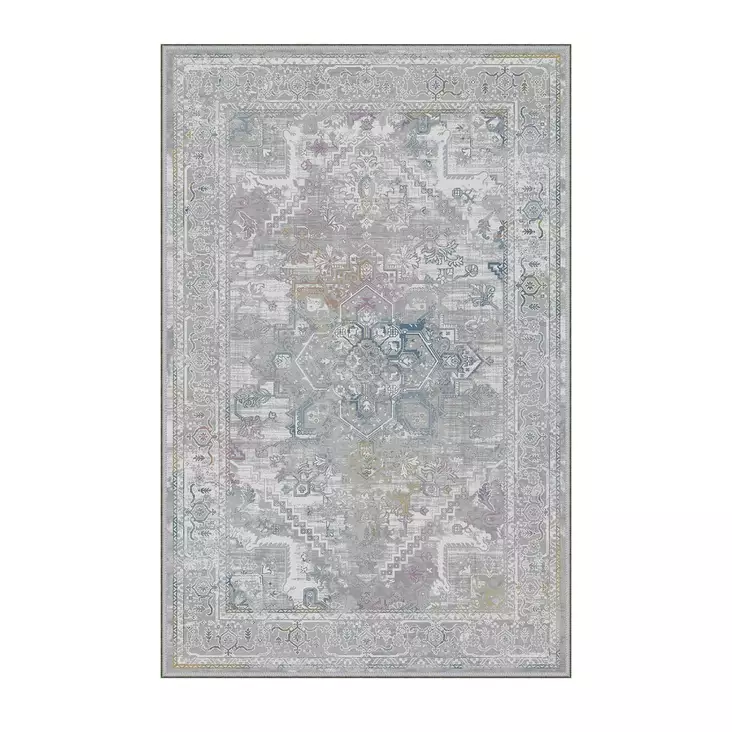 Monivärinen 80x120 cm Konepestävä Antibakteerinen Polyesterimatto - 3D Digipainatus, Liukumaton Alapuoli - Pienet matot ja käytävämatot - 8682870327290 - 1