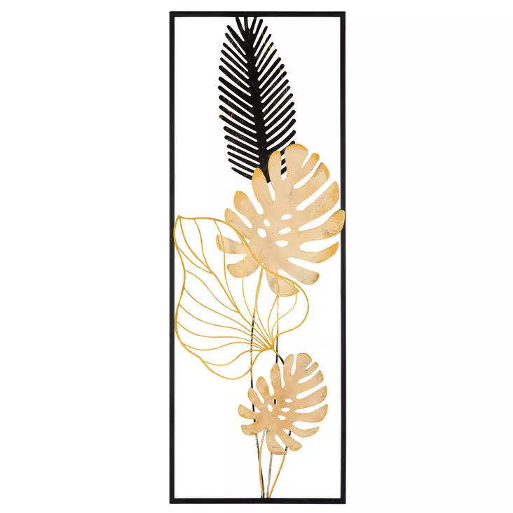 Monivärinen Koristeellinen Metalliseinäkoriste - 100% Metalli, 32x5x90 cm, Käsinmaalattu, Elegantti Sisustuselementti - Koristeet, koriste-esineet - 8683342215640 - 1