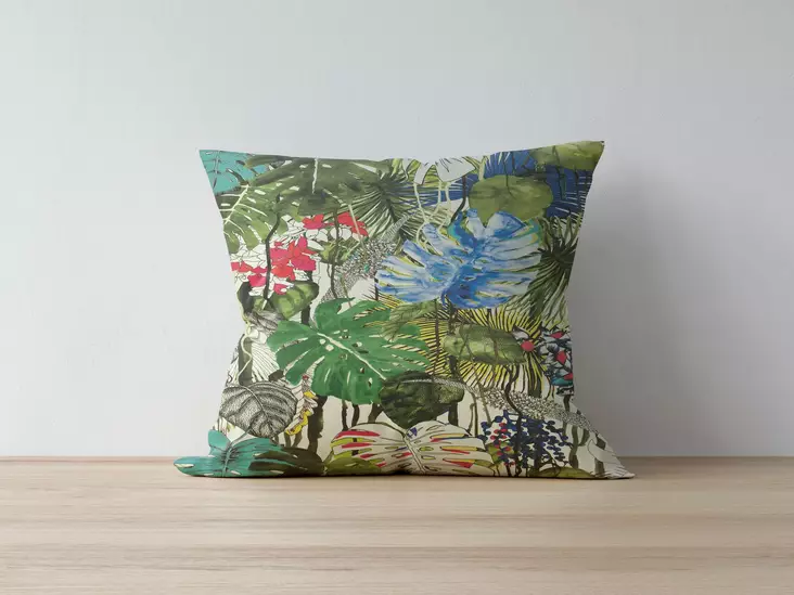 Monivärinen Tyynynpäällinen 43x43 cm - 50% Polyesteri/50% Puuvilla, Digitaalinen Painatus, Konepestävä 30 °C:ssa - Koristetyynyt - 8682870194410 - 1