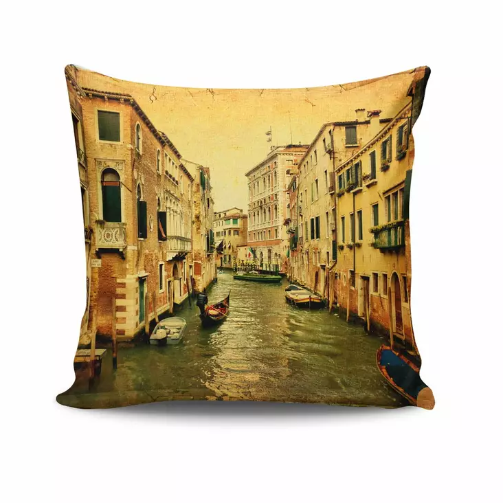 Monivärinen Tyynynpäällinen 43x43 cm - 50% Puuvillaa, 50% Polyesteriä, Konepestävä 40 °C, Piilovetoketju - Koristetyynyt - 8681181409800 - 1