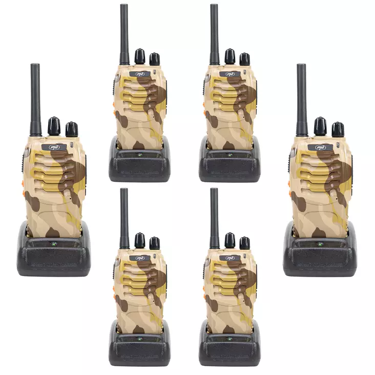 PNI PMR PMR R40 CAMO 0.5W, 16 kanavaa, äänet 50 CTCSS ja 104 DCS, ASQ, TOT, monitori, 6 kpl:n sarja - PNI tuotteet - 5949066543210 - 1