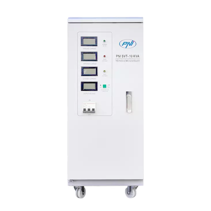 PNI SVT-10K kolmivaiheinen jännitteen stabilisaattori servomoottorilla, 10000VA, 8000W, 380V lähtö - PNI tuotteet - 5949066523960 - 1