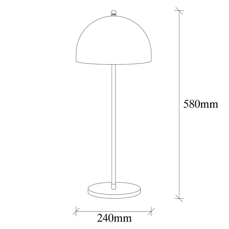 Pöytälamppu, musta, 58 cm korkea, kestävä, teollinen charmikas - Lattia- ja pöytävalaisimet - 8682870843950 - 1