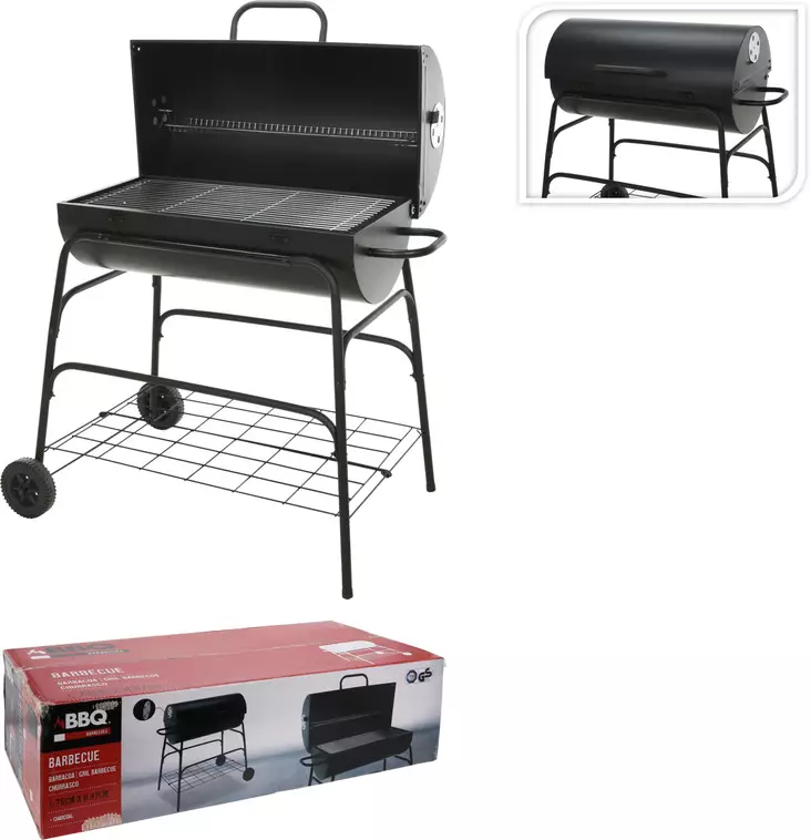 ProGarden BBQ-hiiligrilli pyörillä - Pallogrillit ja hiiligrillit - 8720573508650 - 1