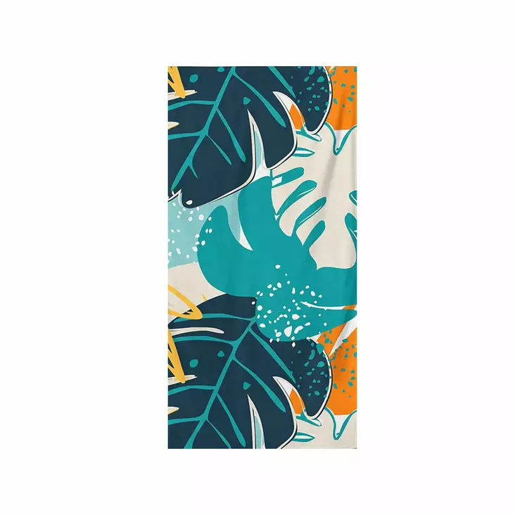 Rantapyyhe 75x150 cm - Monivärinen, 60% Puuvillaa, 40% Polyesteriä, Konepestävä 30°C, Nopea Kuivuminen - Pyyhkeet ja kylpytakit - 8684283656950 - 1