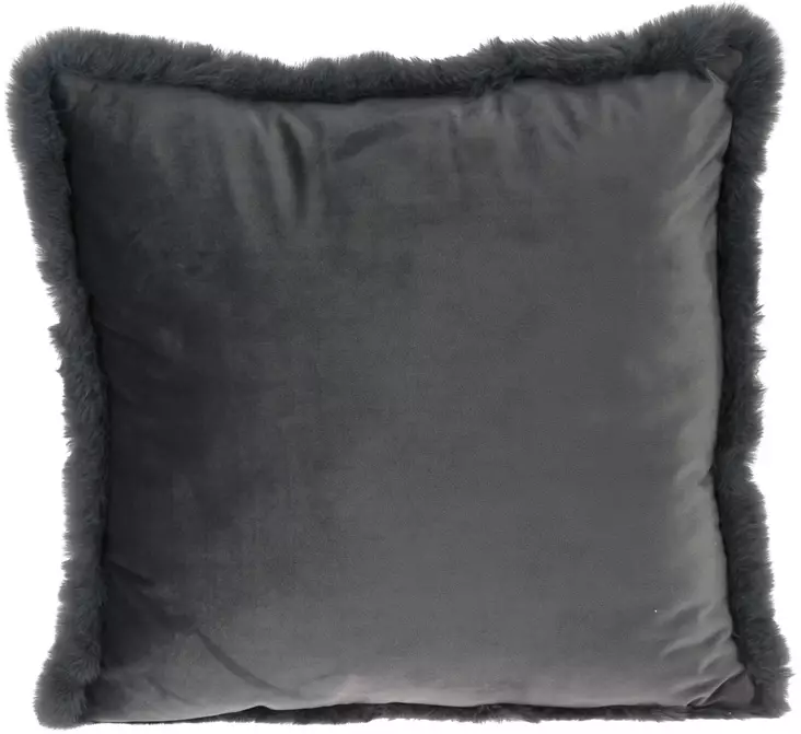 Sisustustyyny tekoturkis 45cm harmaa - Koristetyynyt - 8719987977190 - 1