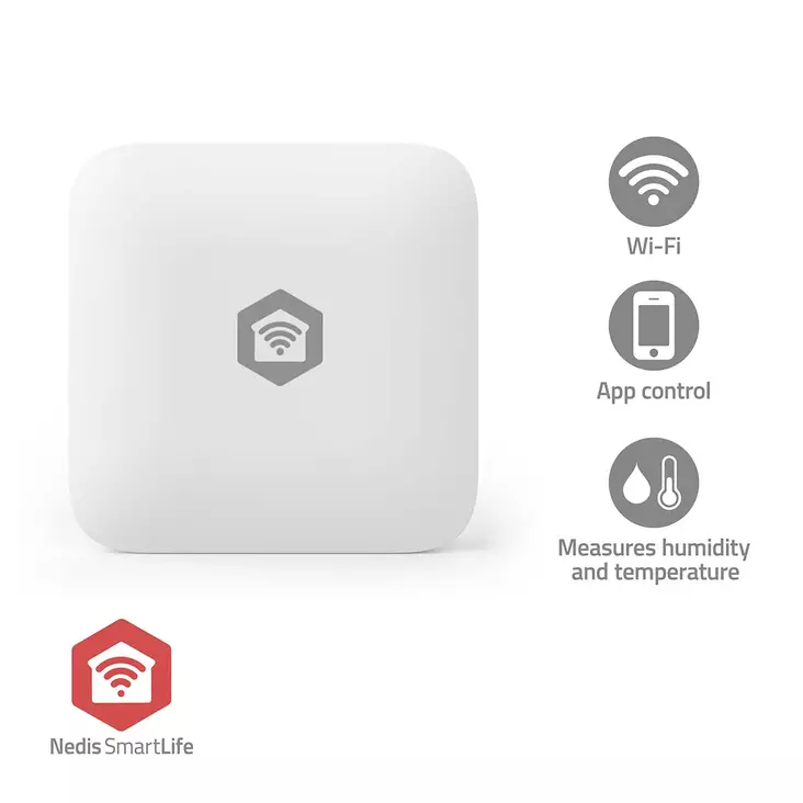 SmartLife-ilmastoanturi | Zigbee 3.0 | Paristokäyttöinen | Android / IOS | Valkoinen - Nedis tuotteet - 5412810469550 - 1