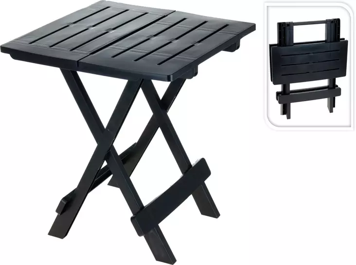 Taittopöytä ulkokäyttöön antrasiitti 44x44x50 cm - Muut pihakalusteet - 8009271607200 - 1
